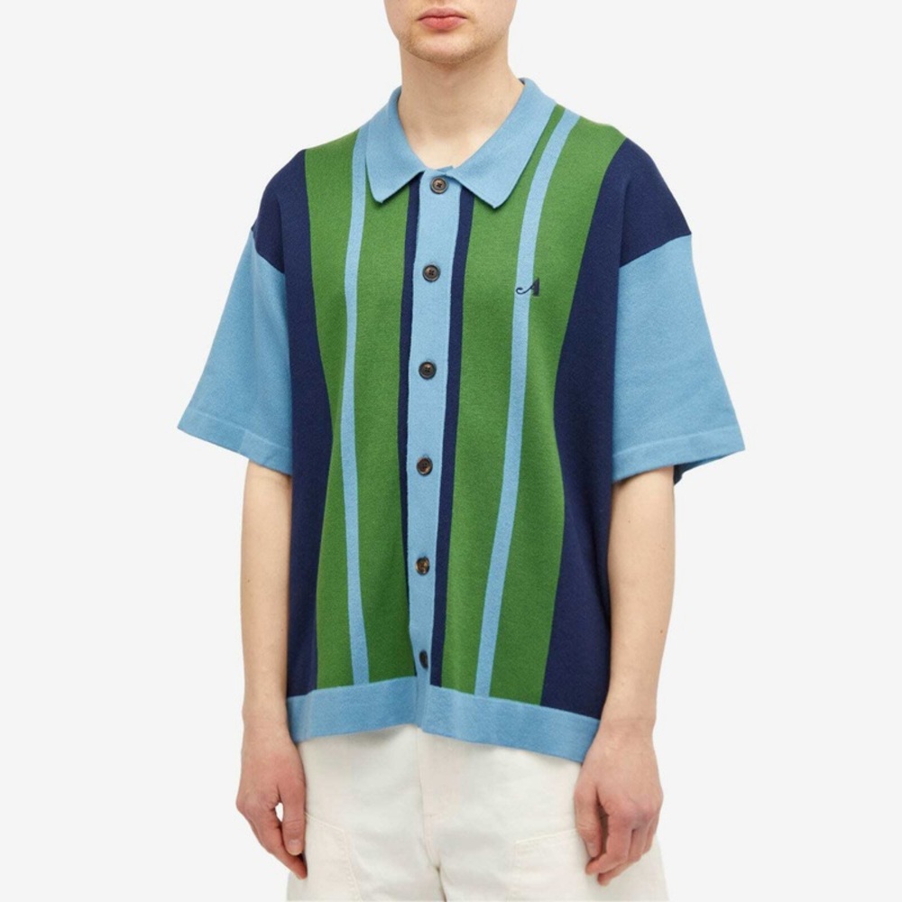 Awake Blue and Green Short Sleeve Shirt